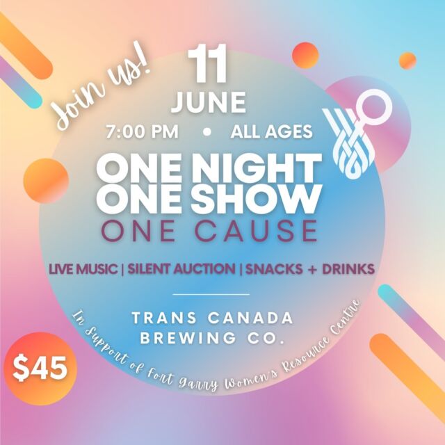 We are thrilled to announce our upcoming annual fundraising event on June 11th!  Tickets are now available ! 🎉

Join us for an evening of wonderful food, drinks, live music, a generous silent auction, and great company, all while supporting women, gender diverse people and children in YOUR community ! Sounds like a WIN-WIN to us!

The Details:
✔️ Location: @transcanadabeer 1-1290 Kenaston Blvd (Free Parking)
✔️ Ticket Includes: Food 🍴and One (1) 10 oz. Drink 🍺
✔️ $25 of ticket price is eligible for tax receipt
✔️ Contact us directly at (204) 477-1123 to inquire about our Group Discount (10 +)
✔️ Support tickets available
✔️ Tickets can be purchased: Online (Link in Bio), Over the phone, or In-Person 
✔️ Everyone is welcome

Each year we rely on the funds raised from this event to continue providing services free of charge so help remains accessible to anyone who needs it.
👇
You can continue to make this possible by purchasing tickets to our event! You in? Be a part of our amazing community of support. 

#Fgwrc #FgwrcOneNightOneShowOneCause #Fundraiser #SaveTheDate #LiveMusic #Food #Drinks #SilentAuction #Community #TransCanadaBrewing #Support #Women #Children #GenderDiversePeople #EveryoneIsWelcome #ThingsToDoInWinnipeg #JoinUs #WinnipegEvents #WinnipegPerformance #WinnipegCharity